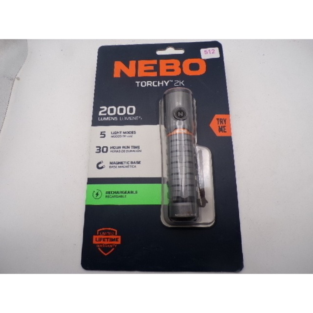 NEBO Torchy 2K Rechargeable Flashlight 2000 Lumens Magnetic Base NEB-FLT-002 NEW
